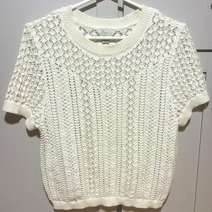 A New Day Cream Open Knit Sweater Size L
